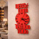 Relógio de Parede Diferenciado com Frase Cristã Decorativa